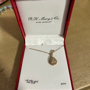 Macy's Gold Teardrop Pendant Necklace